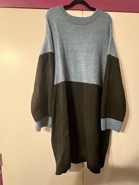 SHEIN Black Knit Sweater Dress